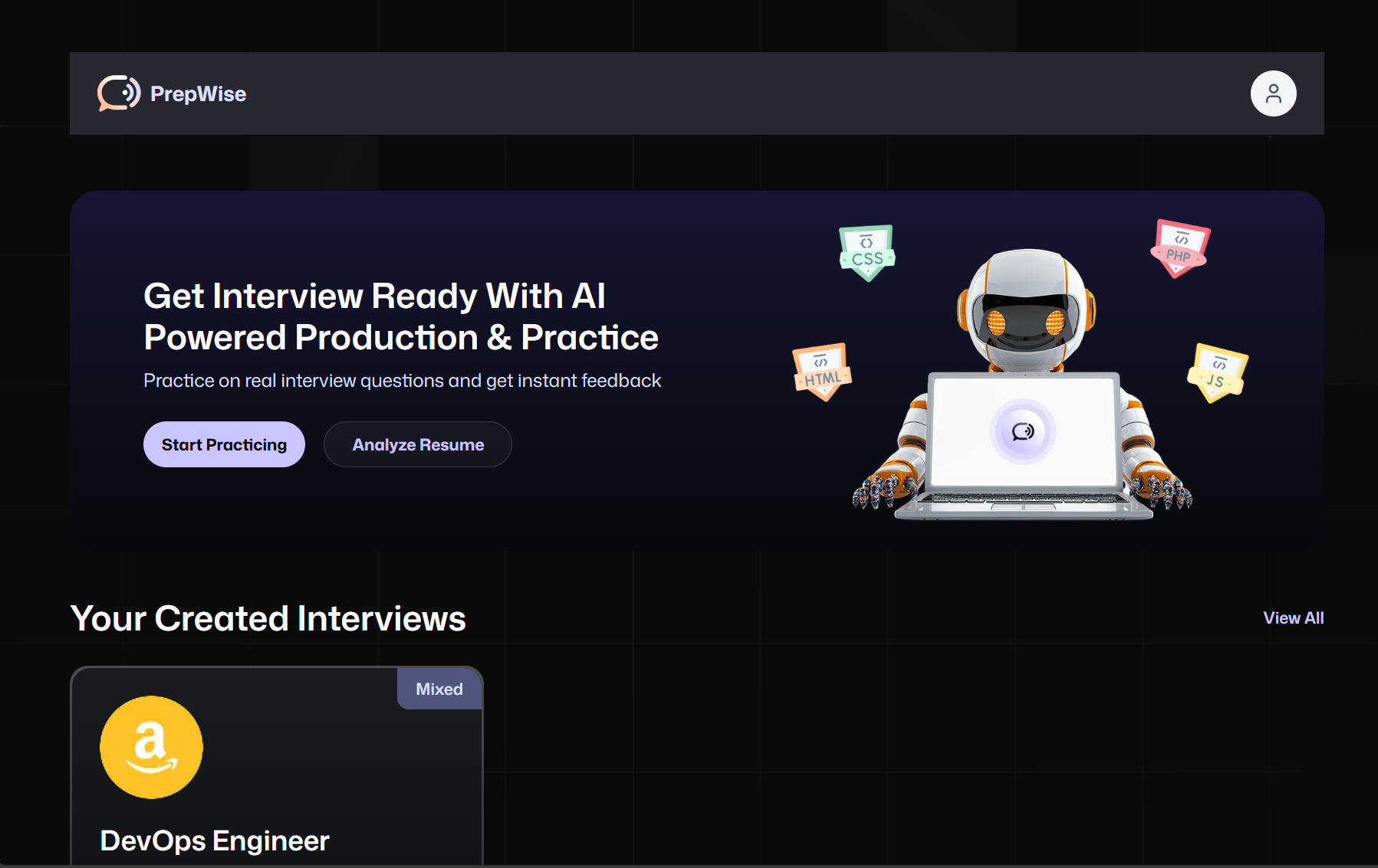 AI Mock Interview Platform screenshot 1
