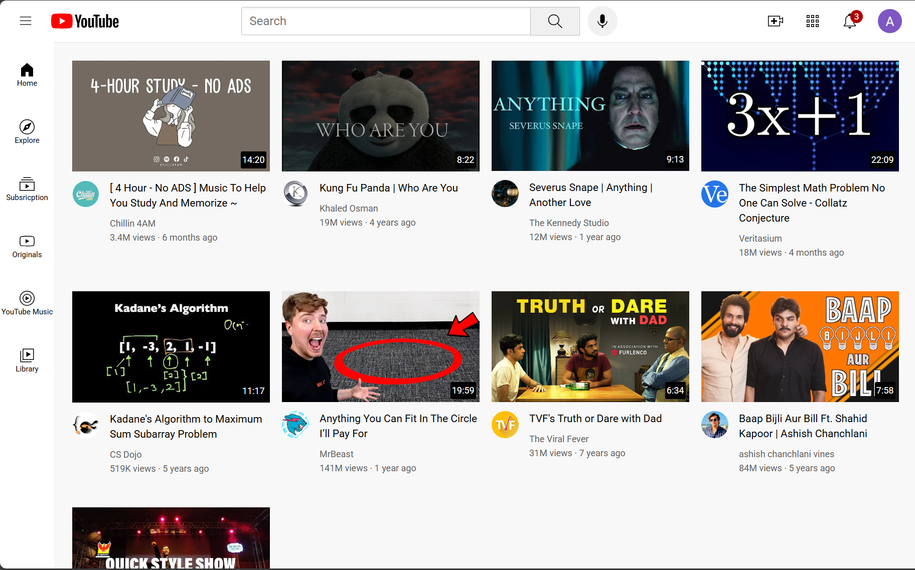 YouTube Clone screenshot 1